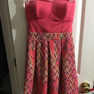 Cute pink strapless dress